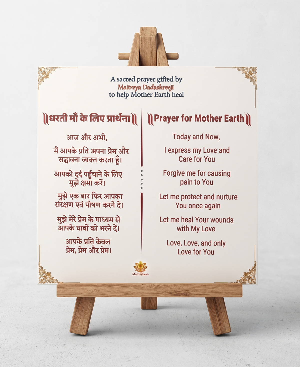 Prayer Stand – Dual-Sided Wooden Tabletop Display