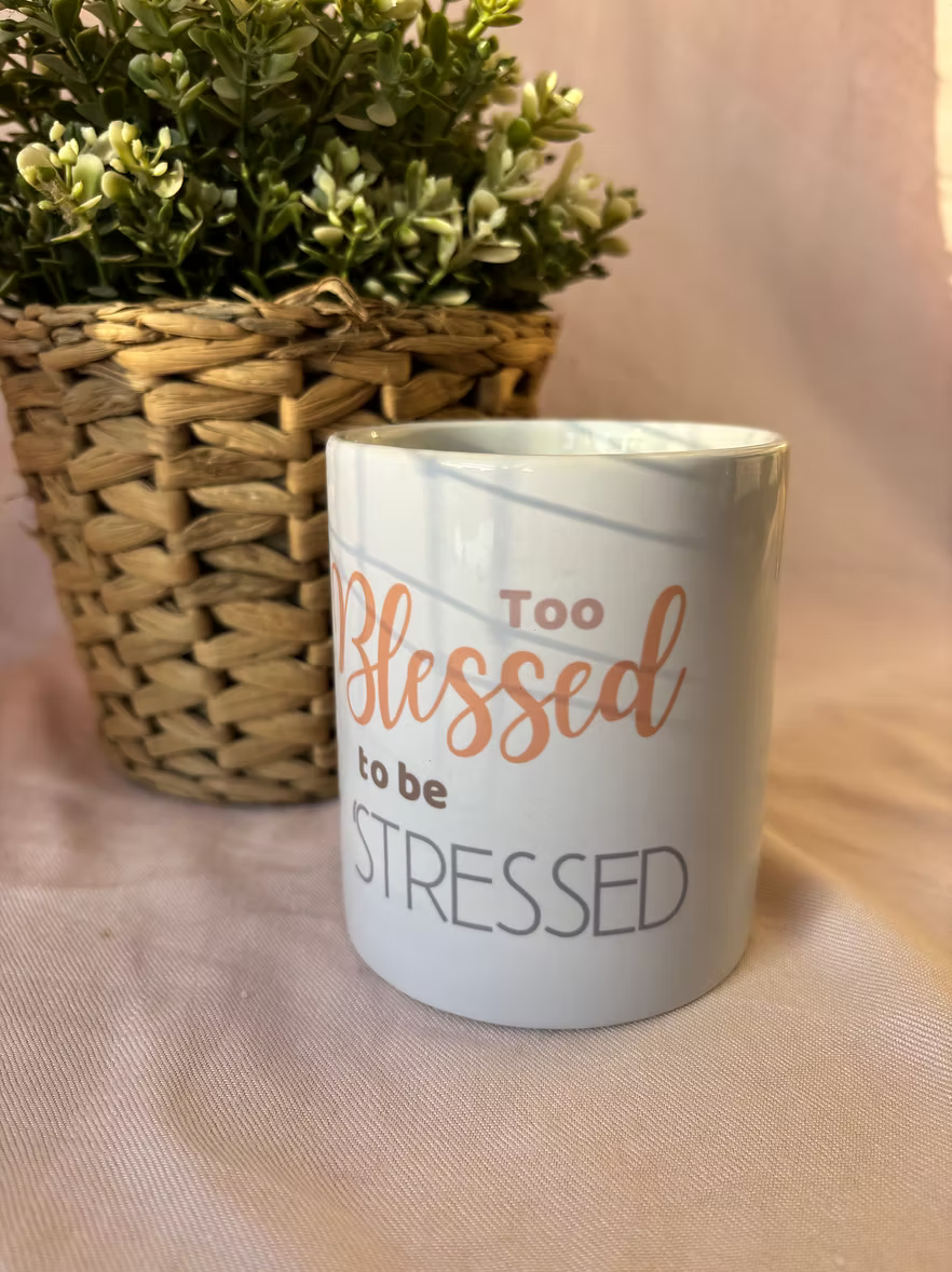 Too Blessed To Be Stressed Mug