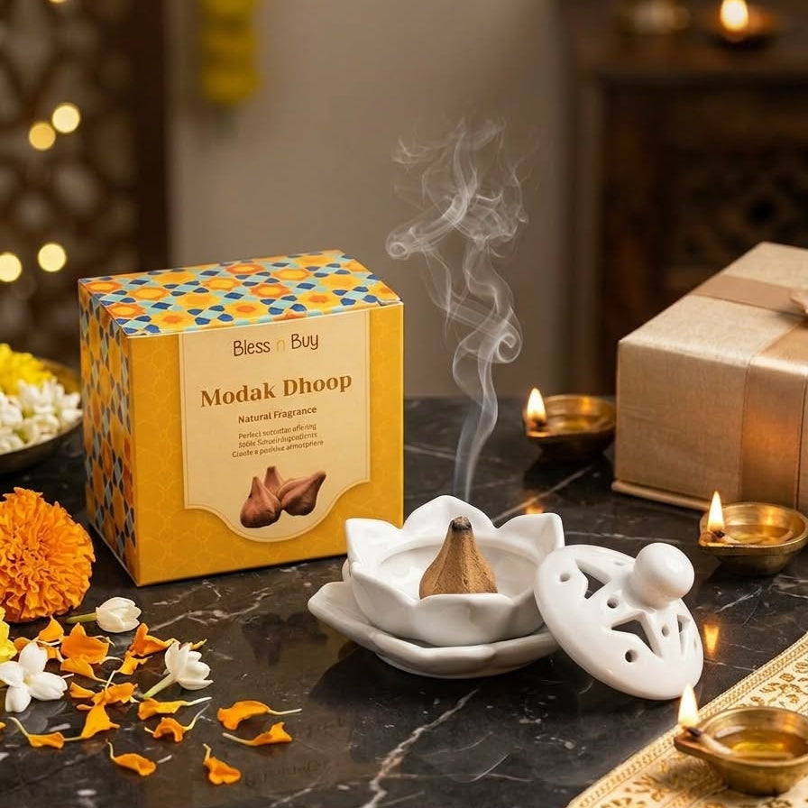 Modak Dhoop with Ceramic Holder