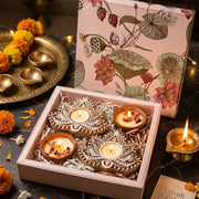 ⁠Block Tea-Lights with Terracotta Soy Wax Candles