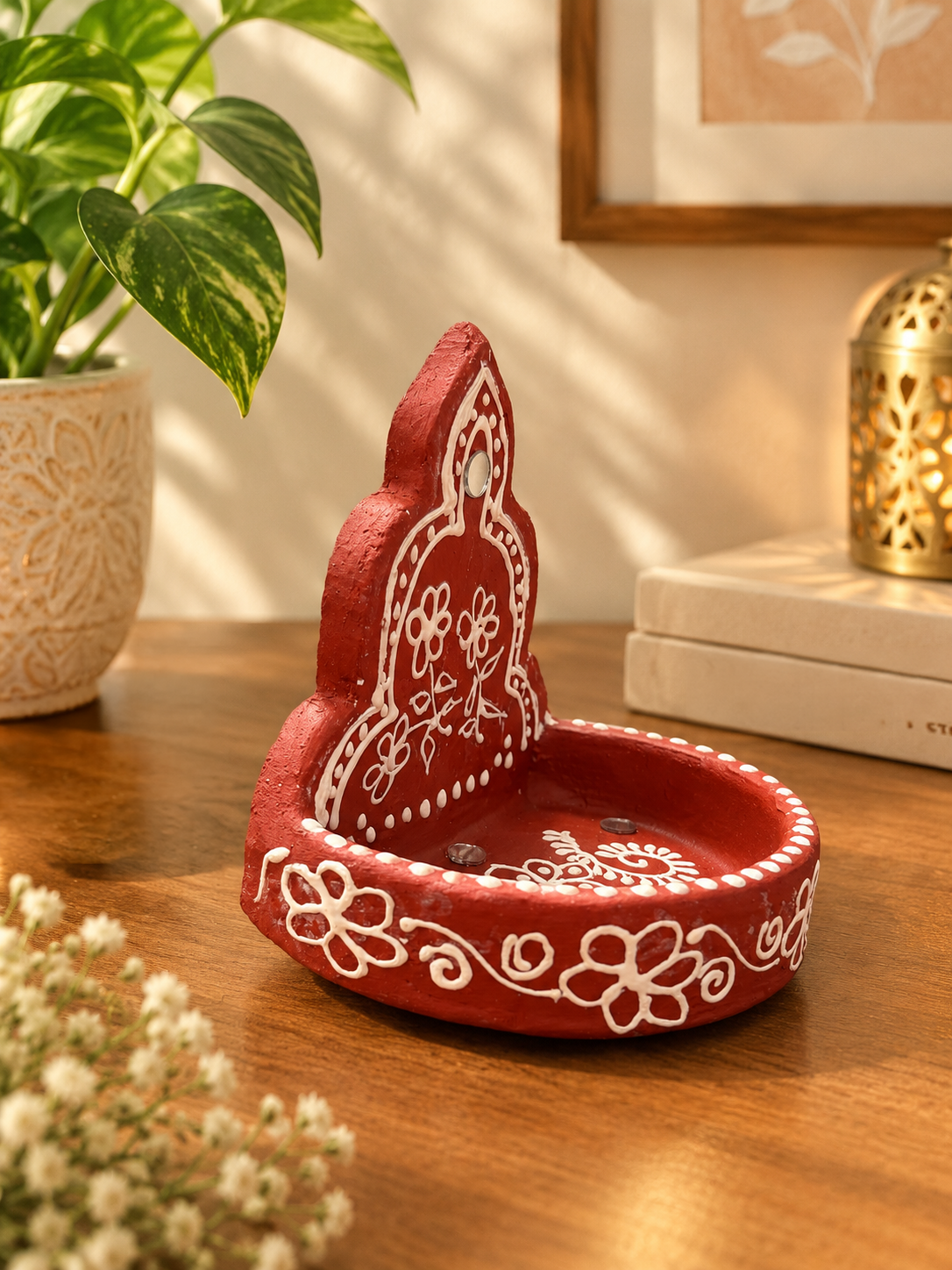 Terracotta tea light / diya holder