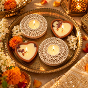 ⁠Block Tea-Lights with Terracotta Soy Wax Candles