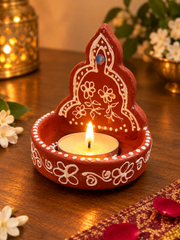Terracotta tea light / diya holder