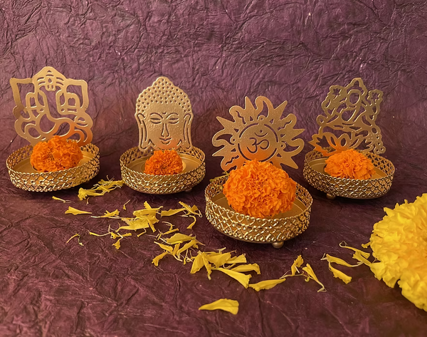 Divine Shadow Tea-Light Holder Set Of 4