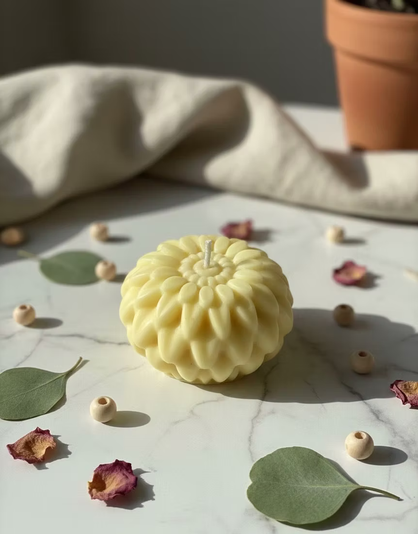 Floral Soy Wax Candle - Divine Soaps