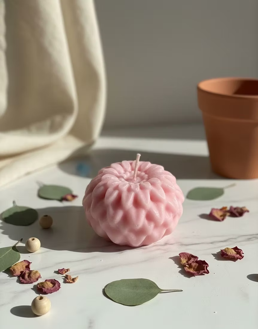 Floral Soy Wax Candle - Divine Soaps
