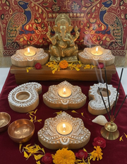 Block print tea-light
