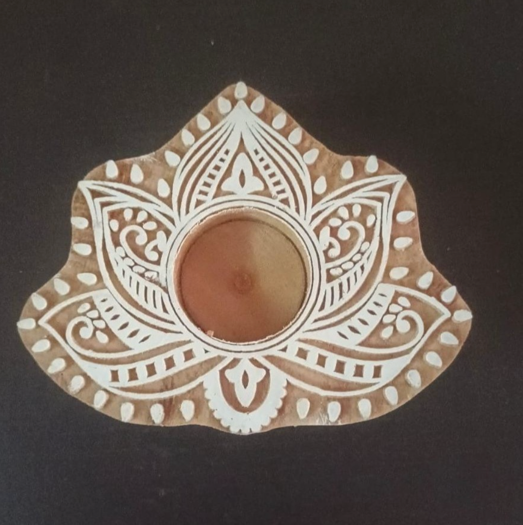 Block print tea-light