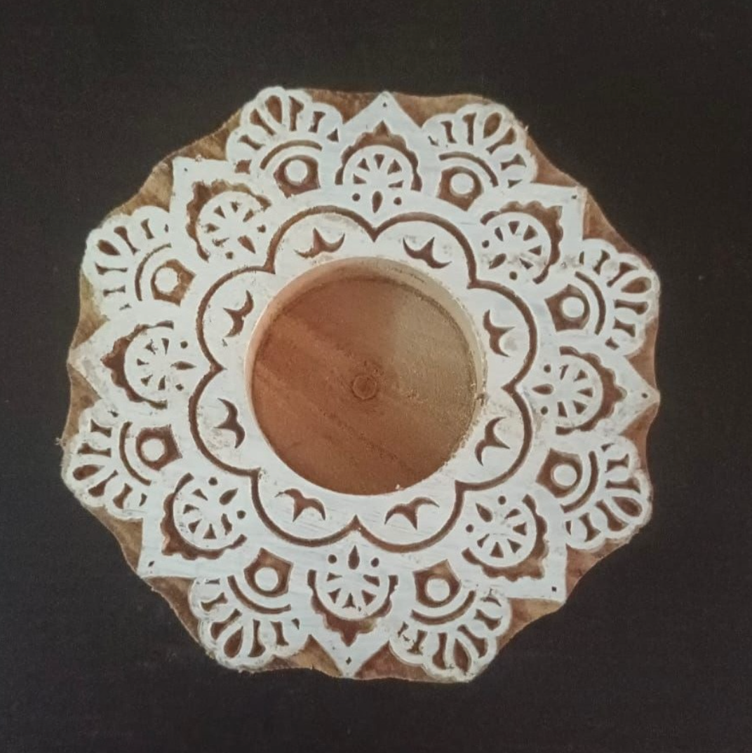 Block print tea-light