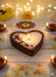 Wooden Heart Soy Wax Candle