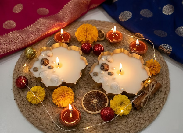 Seashells-Lotus Urli Soy Wax Candle