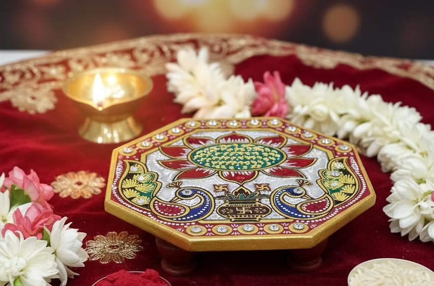 Wooden Pooja Chowki